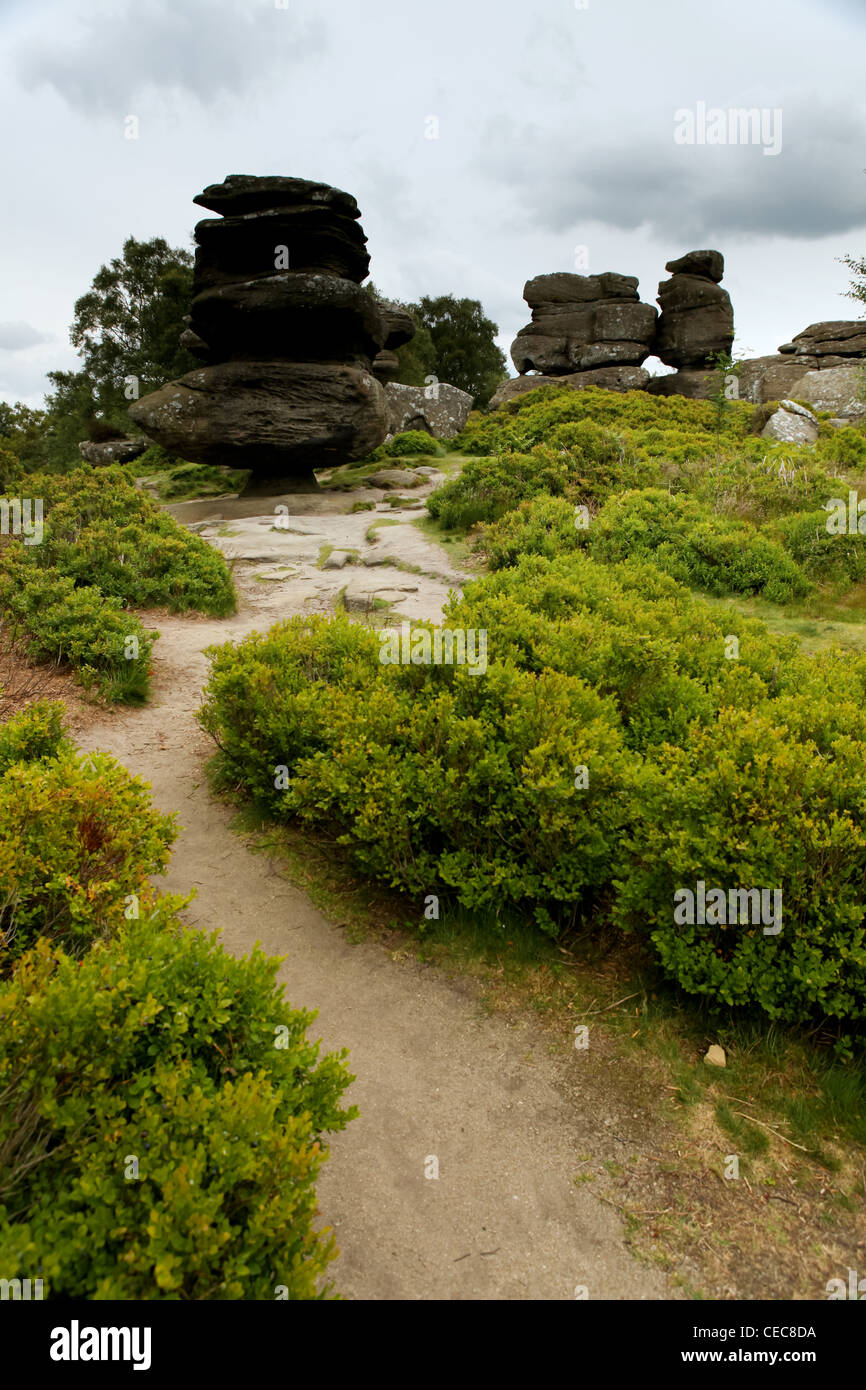 Brimn Rocks Brimham Rocks formations in the Yorkshire Dales, North Yorkshire, UK ...