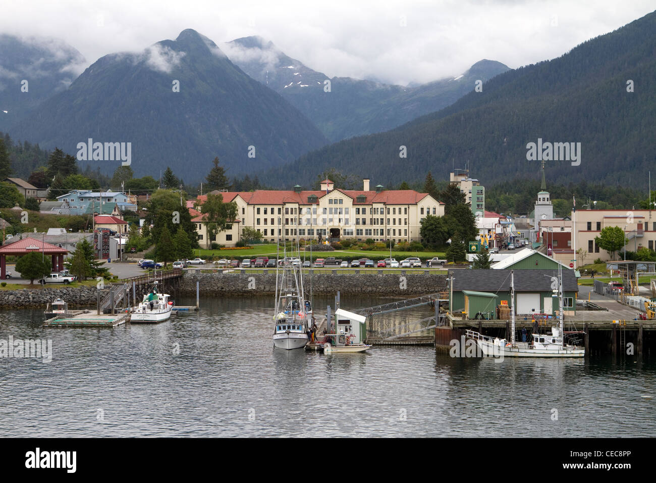 View of Pioneer Home in Sitka, Alaska, USA Stock Photo