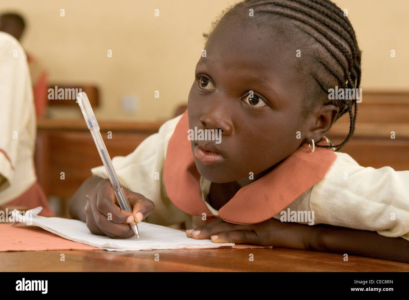 Damalola Are during English class, primary 5, primary school, Lagos Nigeria Stock Photo