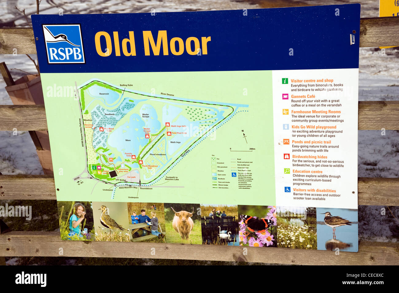 RSPB, Old Moor Nature reserve, Dearne Valley, Rotherham. February 2012 Stock Photo