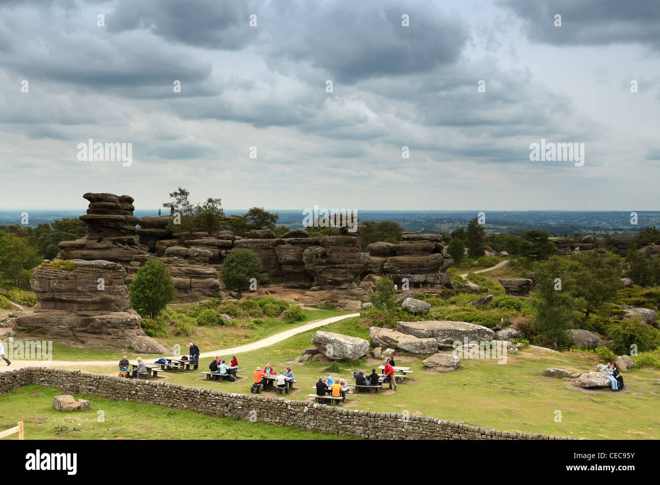 Brimham Rocks formations in the Yorkshire Dales, North Yorkshire, UK
