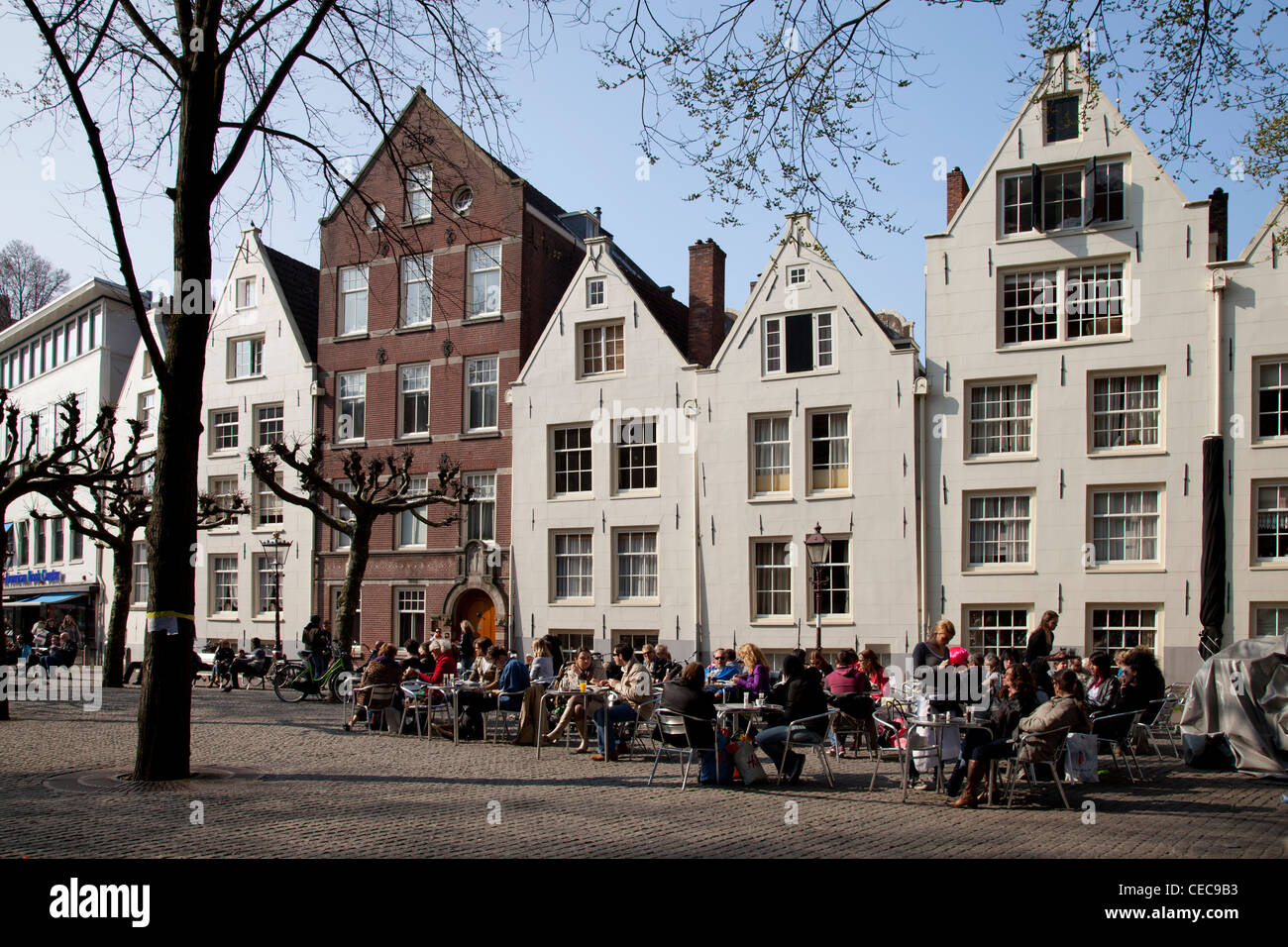 Spui Square, Begijnhof Béguinage, Amsterdam, Netherlands, Europe Stock Photo