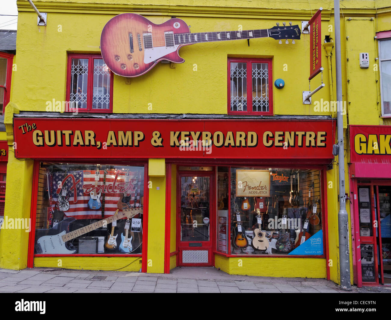 The Guitar, Amp and Keyboard Centre, Brighton, East Sussex, England. Stock Photo