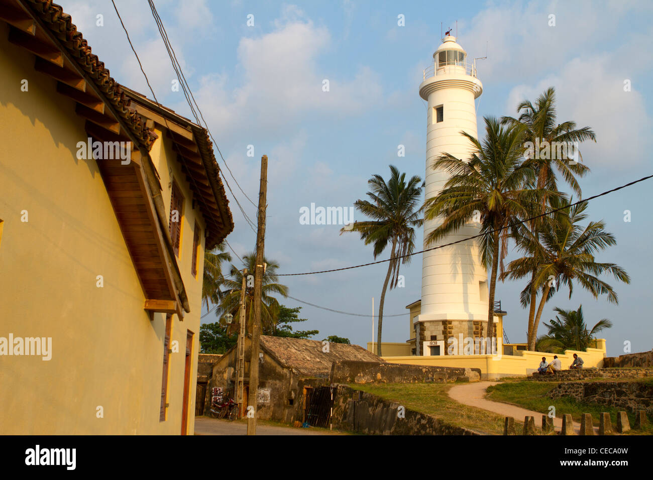 Lighthouse of old town Galle Sri Lanka Asia Stock Photo
