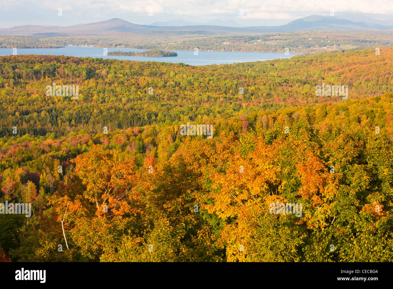 Rangeley Lake as seen from the Rangeley scenic overlook on Maine 17