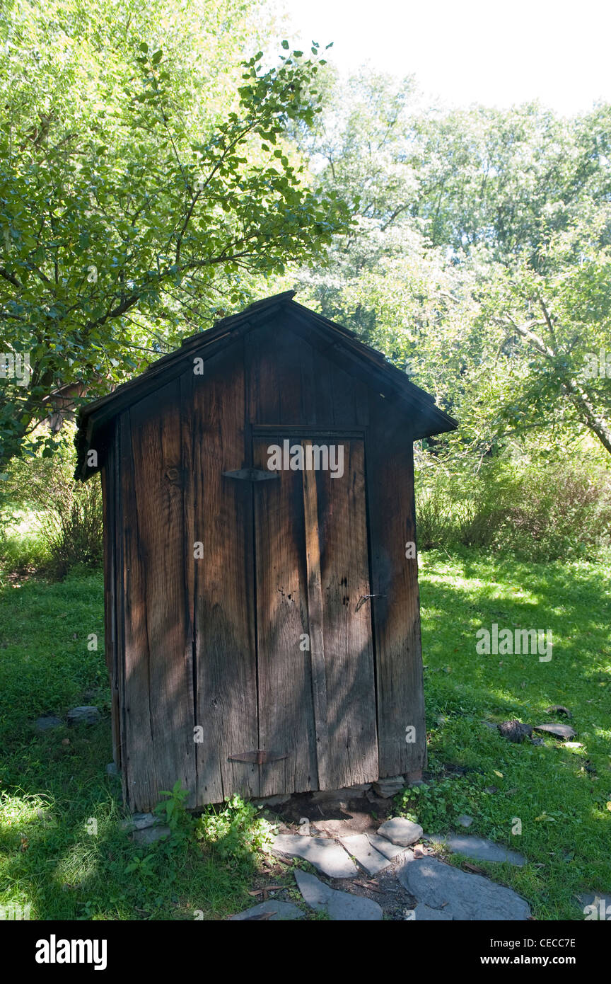 Old fashioned smoke house at Quiet Valley historical farm, Pennsylvania