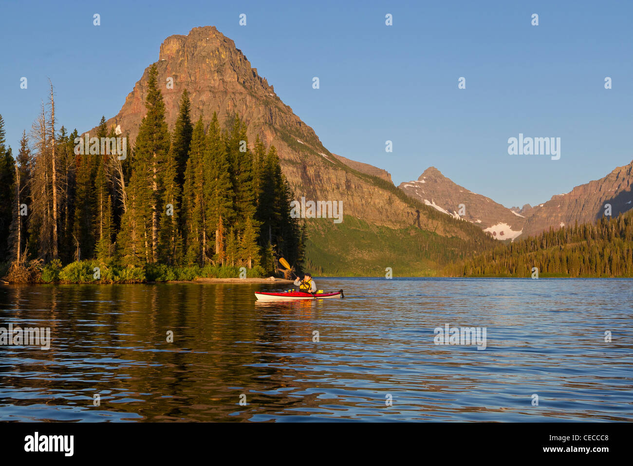 Two medicine lake montana kayaking hires stock photography and images