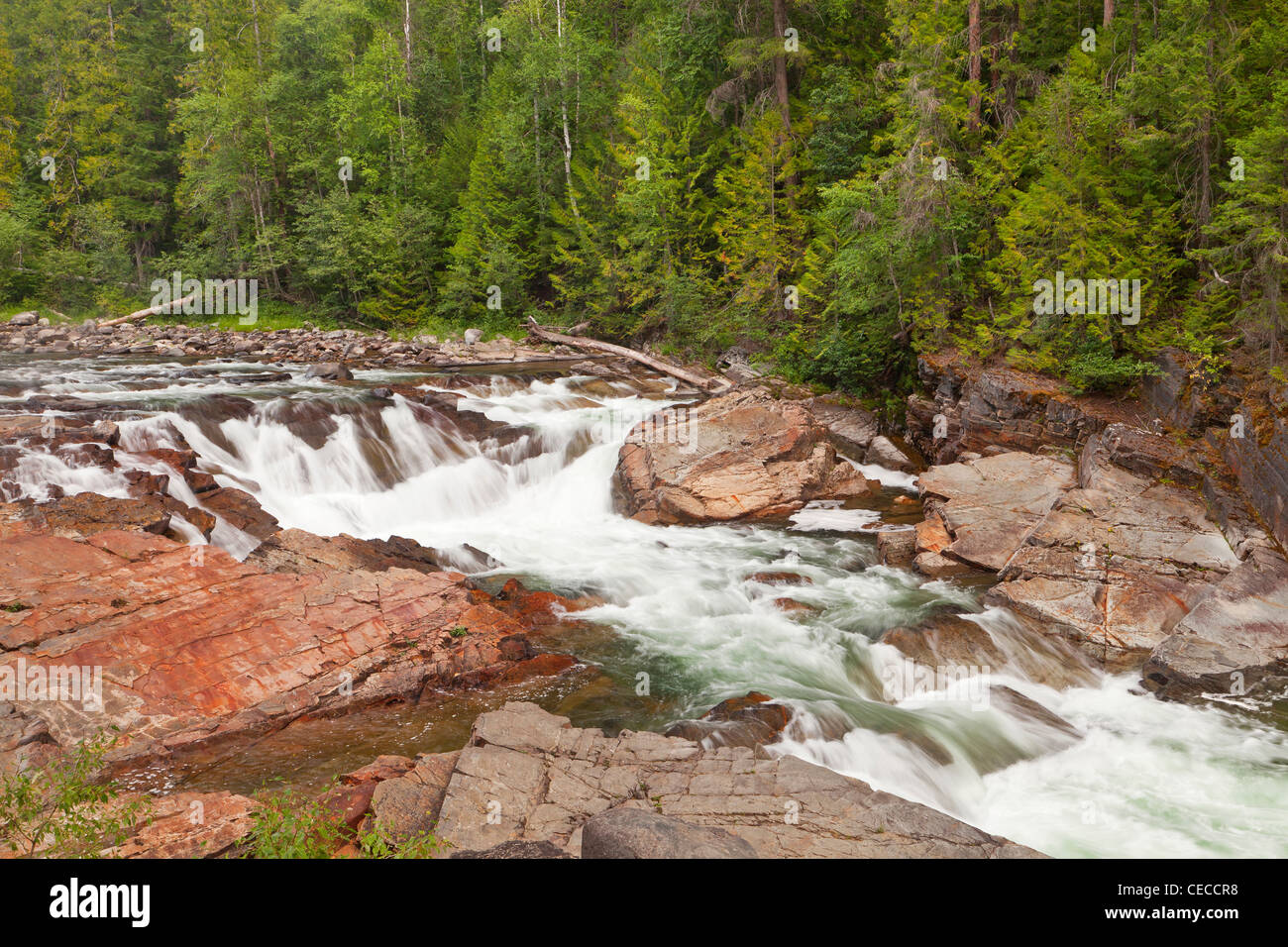 Yaak Falls in the Kootenai National Forest, Montana, USA Stock Photo