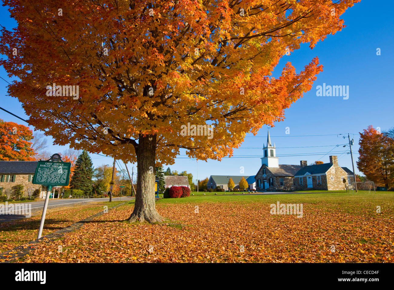 Fall foliage in downtown Chesterfield, New Hampshire Stock Photo Alamy