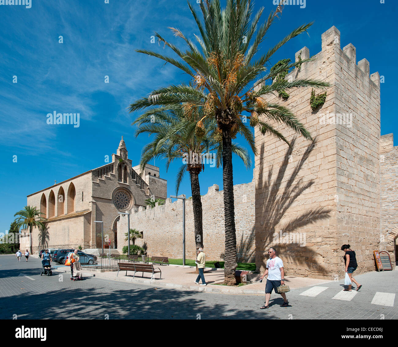 Alcudia Old Town Mallorca Balearics Spain Stock Photo Alamy