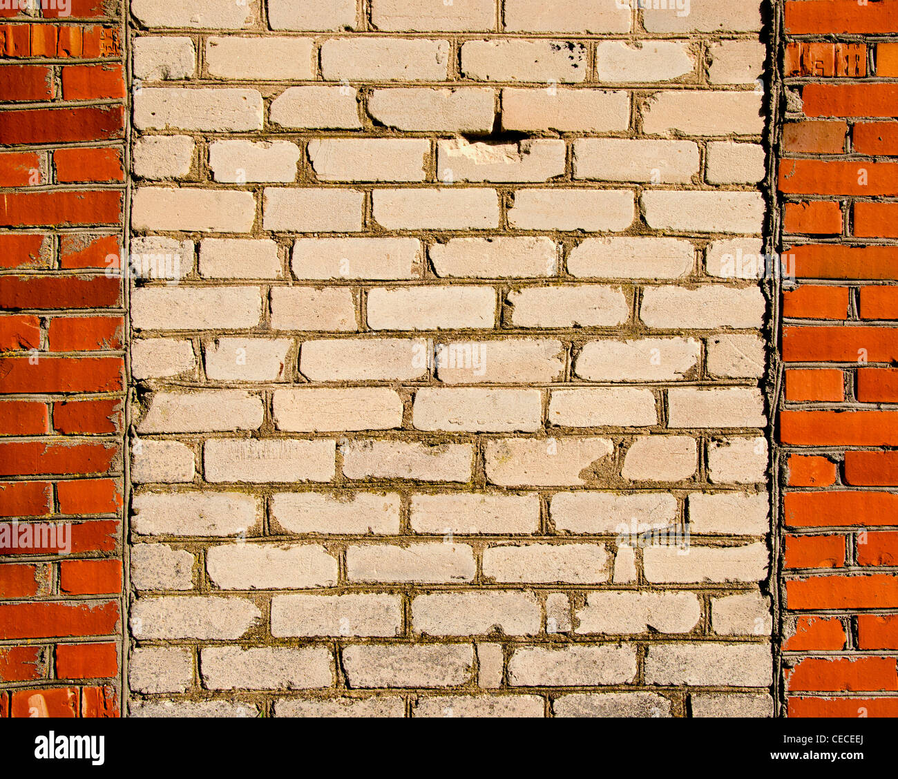 white and red bricks wall background and texture Stock Photo Alamy