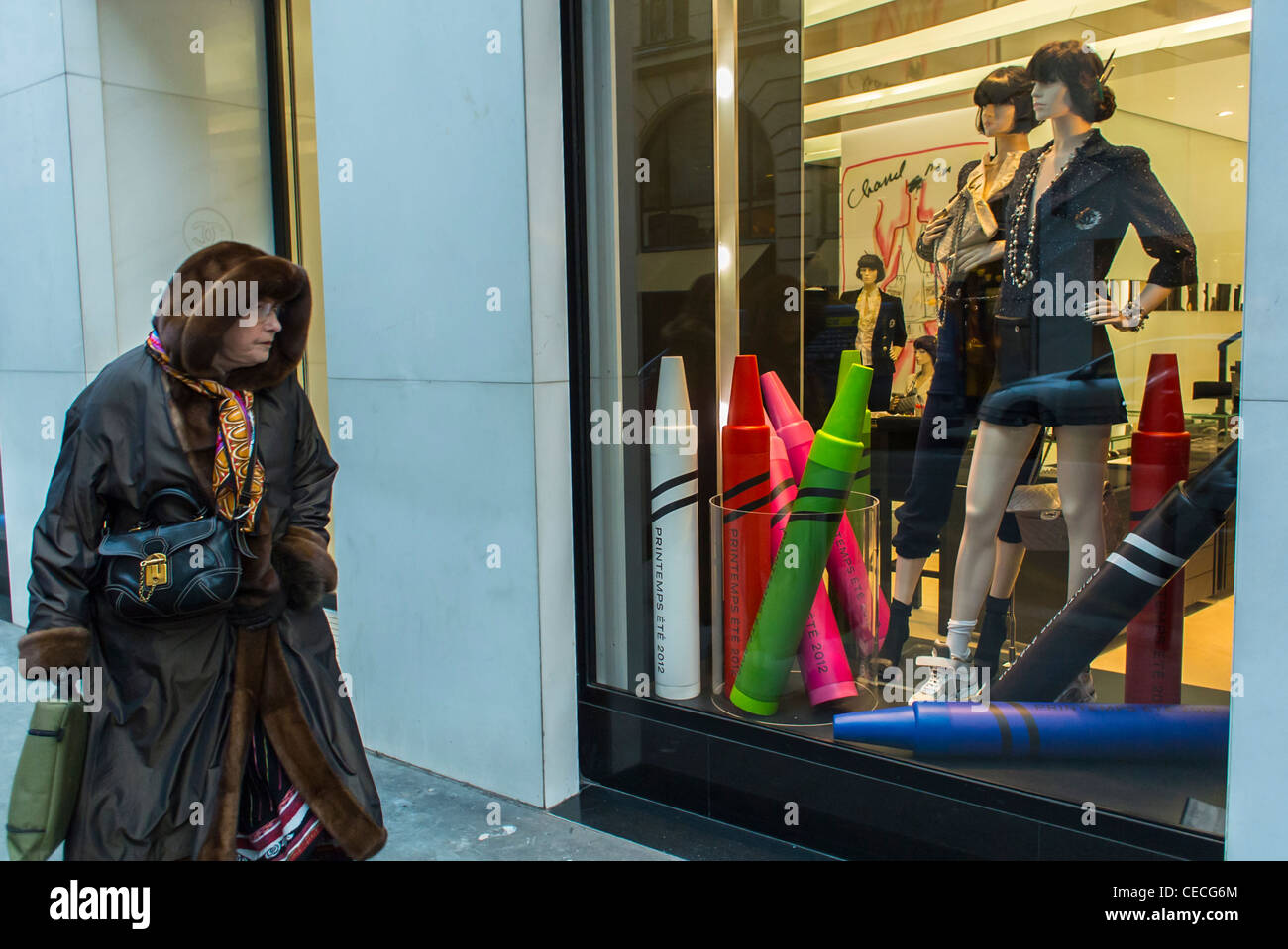 Facade of a Chanel store, shop, in Paris, France Stock Photo - Alamy