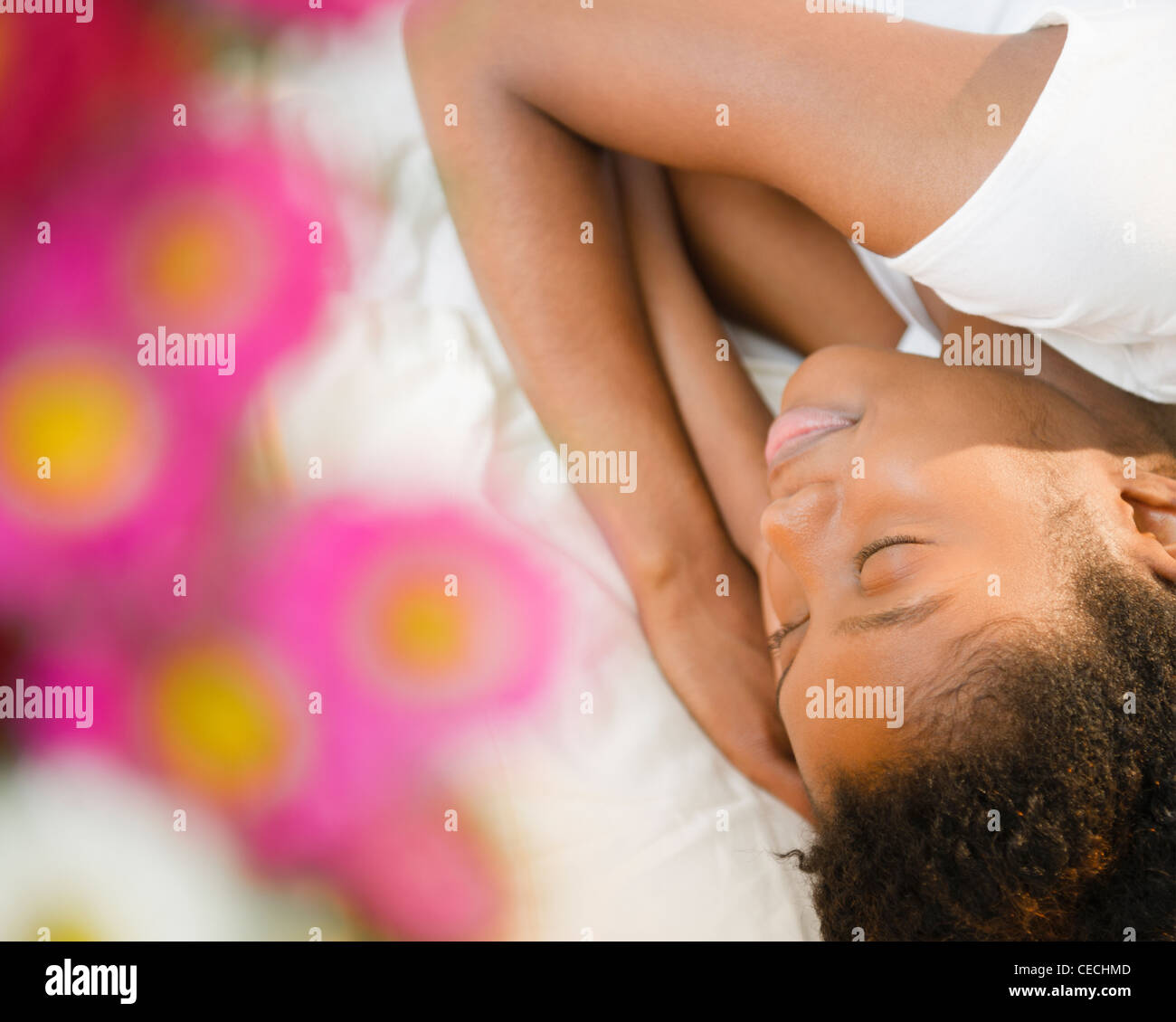 Black bed above hi-res stock photography and images - Alamy