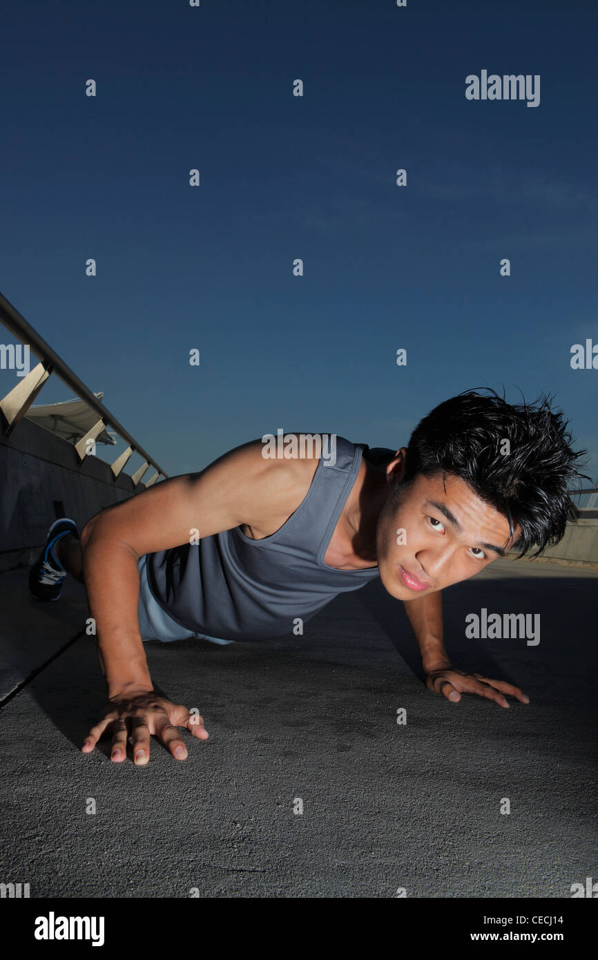 Chinese man doing push hi-res stock photography and images - Alamy