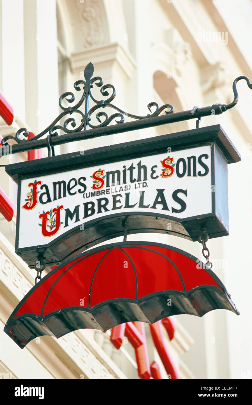 England, London, New Oxford Street, Umbrella Store Sign Stock Photo Alamy