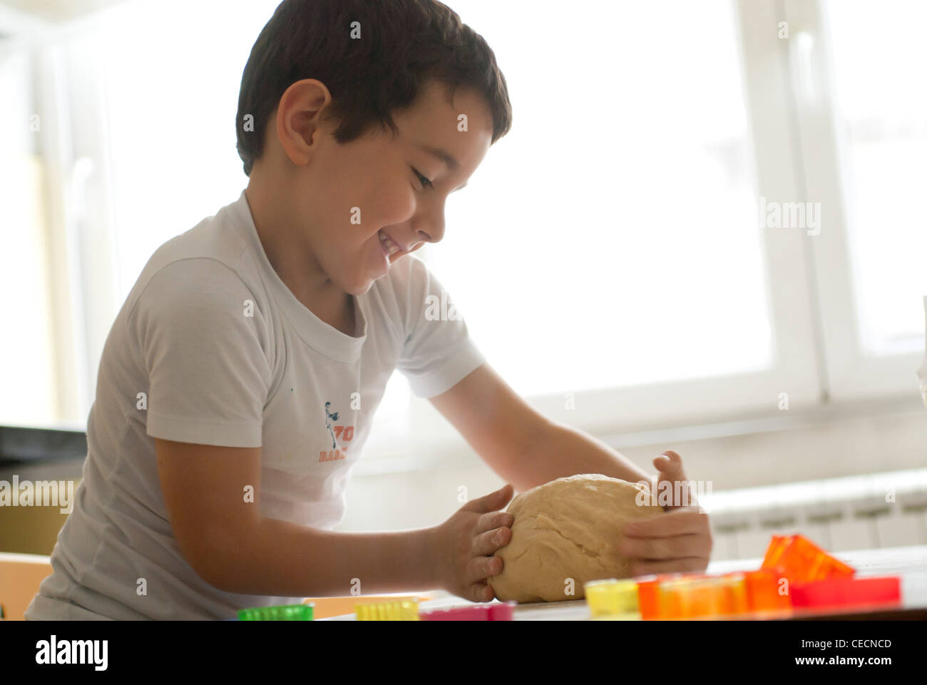 boy making cookies Stock Photo - Alamy