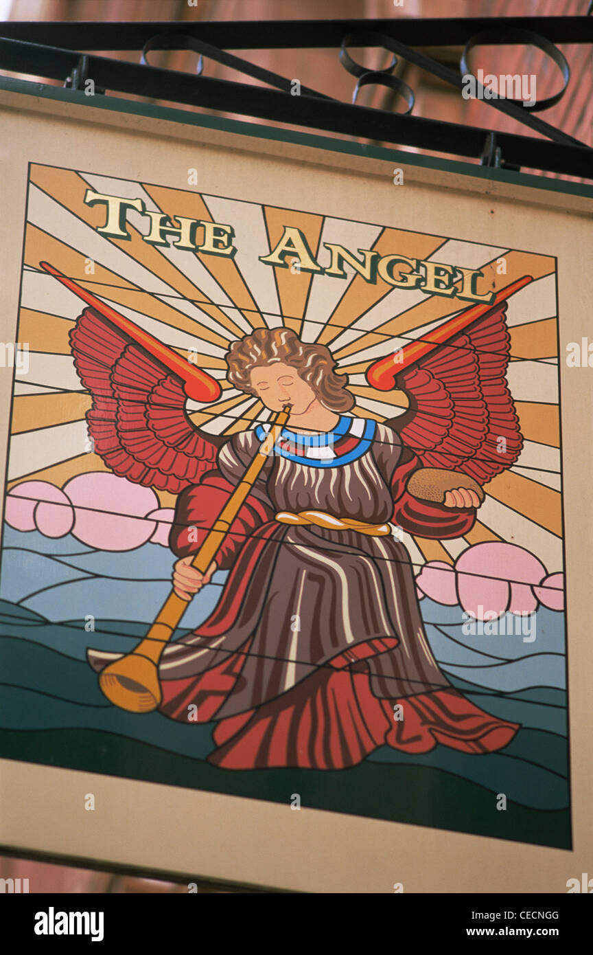 England, London, The Angel Pub Sign Stock Photo - Alamy