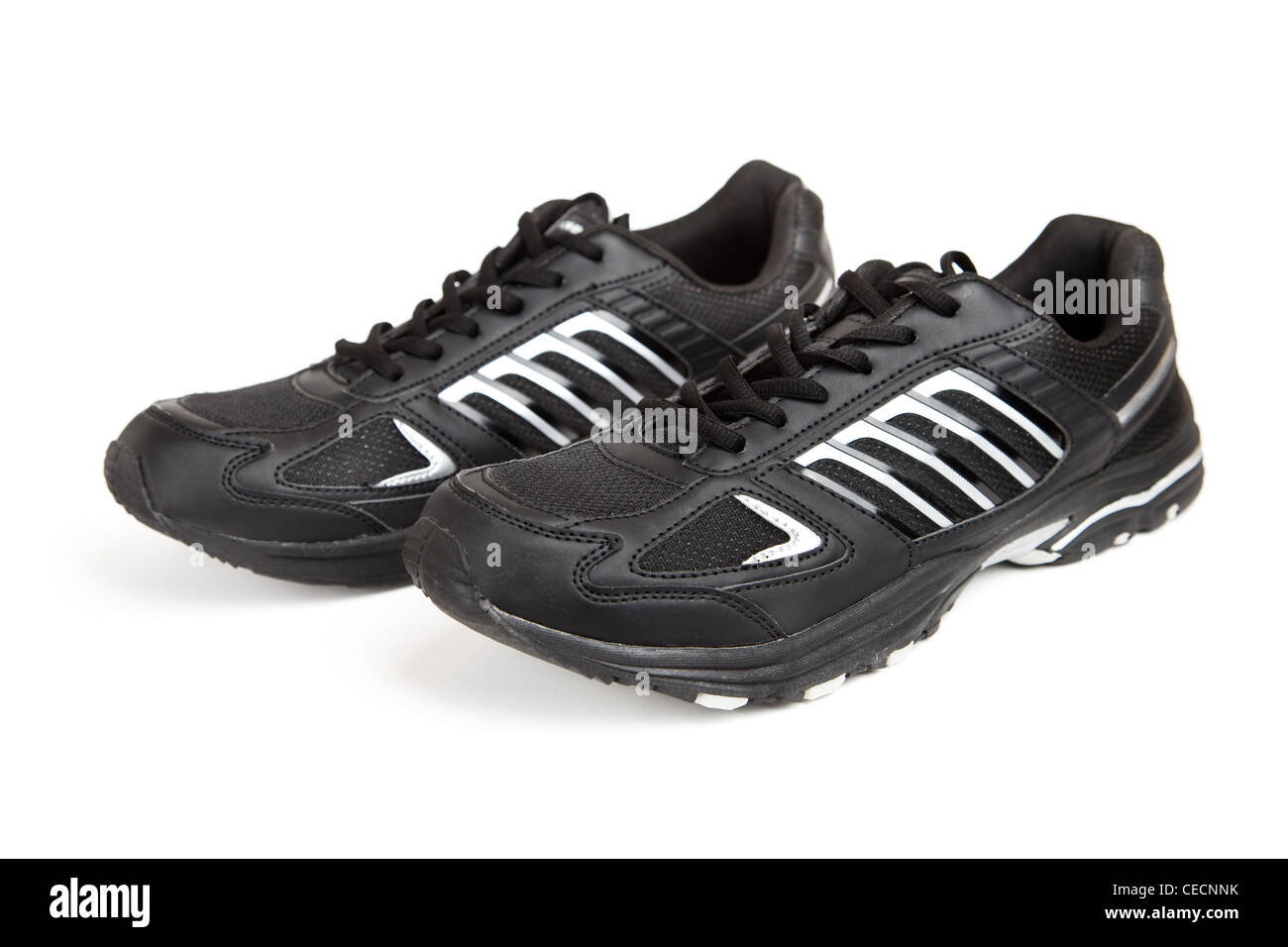 all black leather trainers