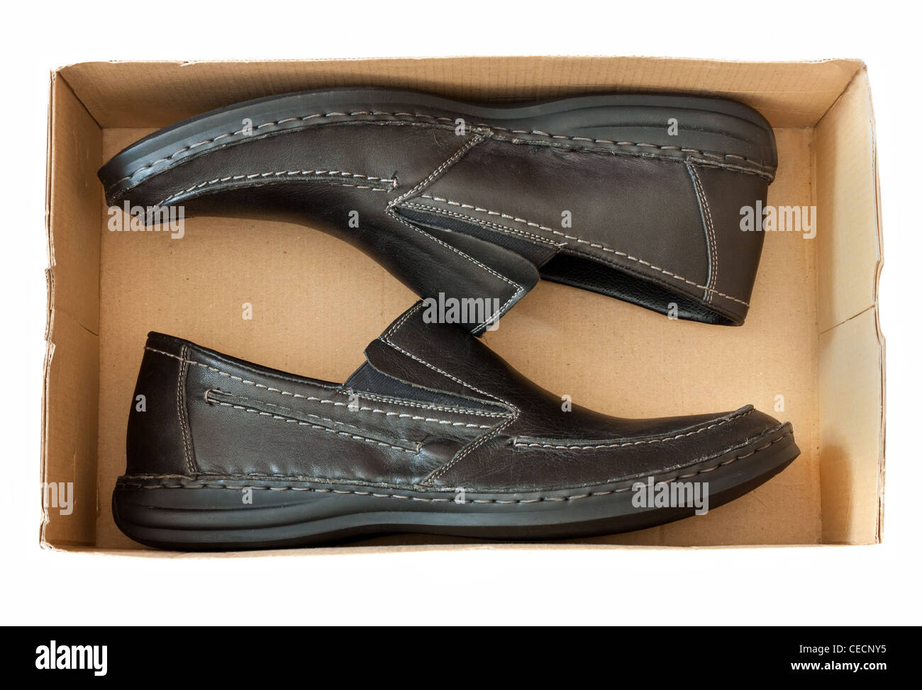 men's shoes in a box Stock Photo Alamy