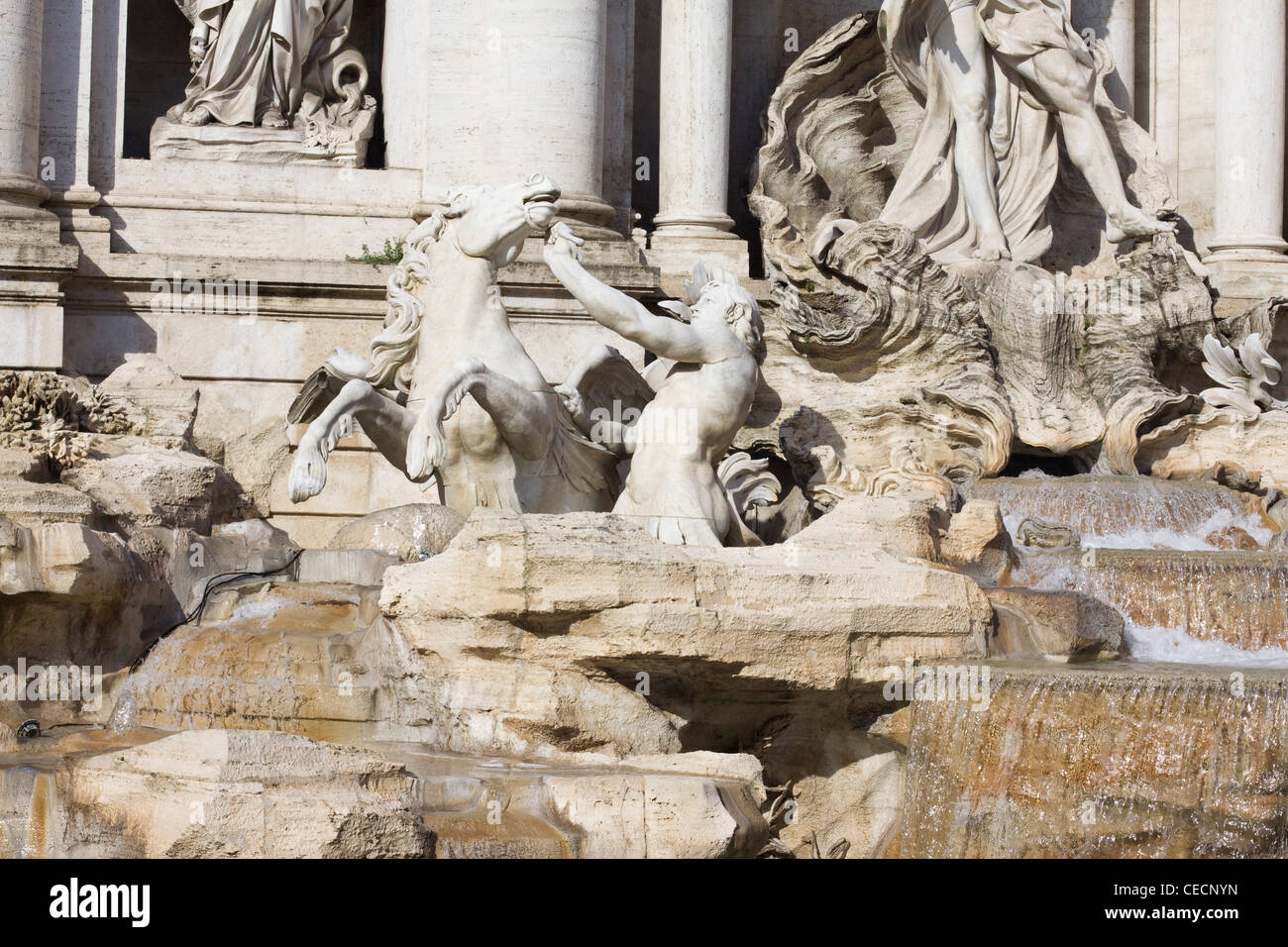 The Trevi Fountain in the Center of Rome Italy The Fontana di Trevi Stock Photo