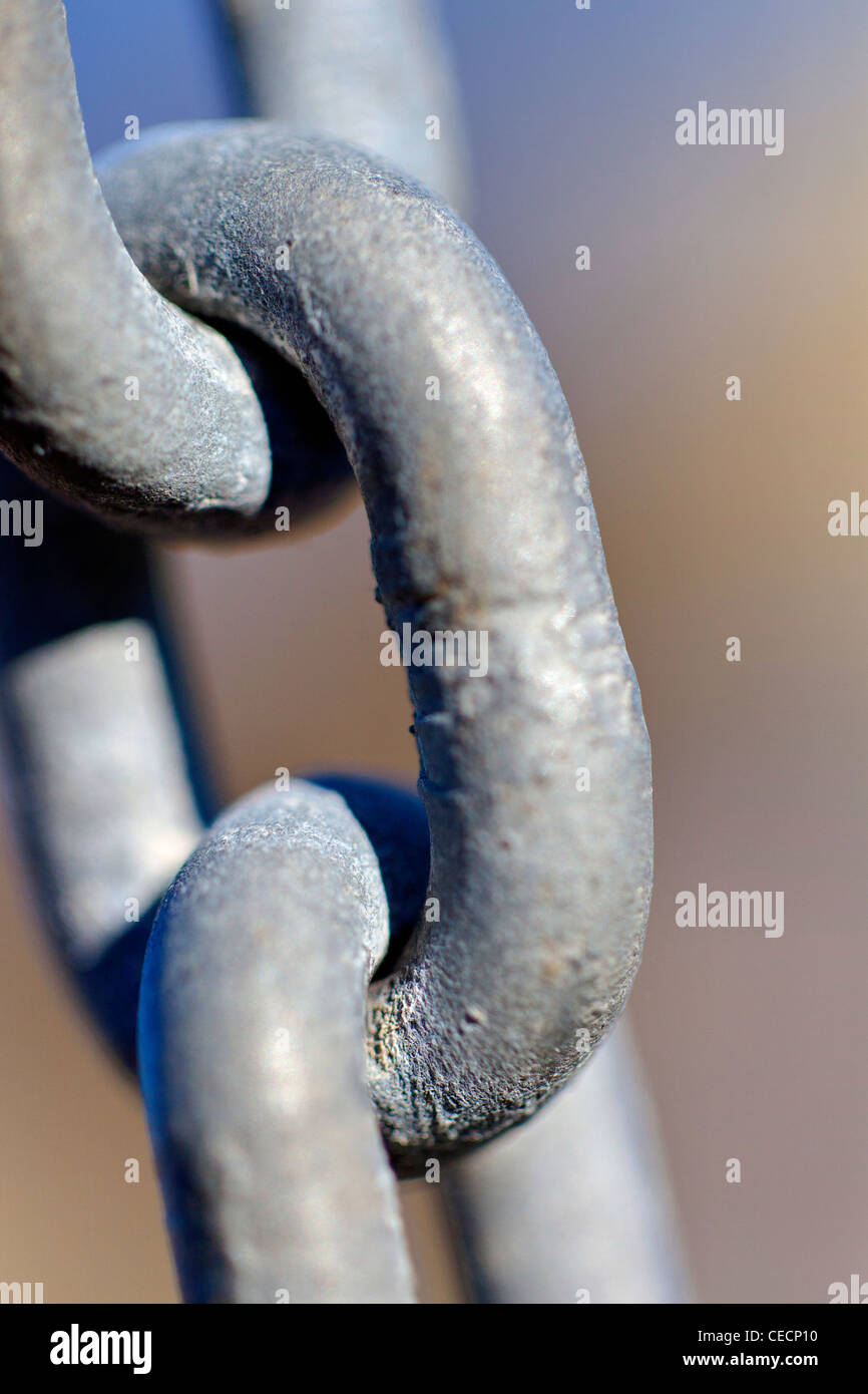 Chain link close up Stock Photo