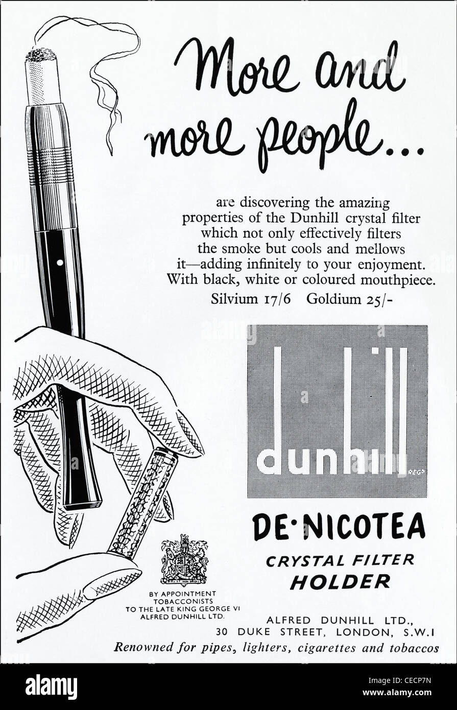 Vintage 1980's Dunhill Cigarettes Shop Store Advertising S