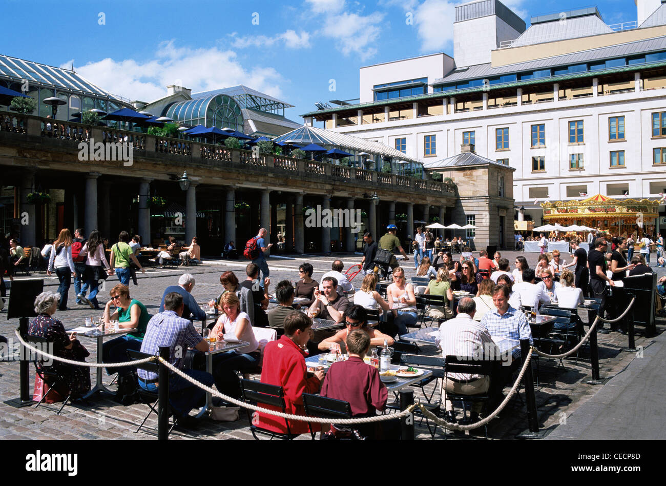 England London Outdoor Restaurants In Covent Garden Stock Photo Alamy