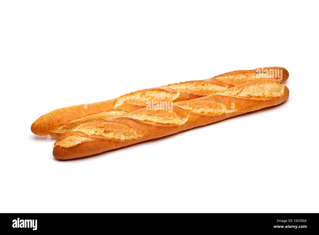 Baguettes on white background Stock Photo