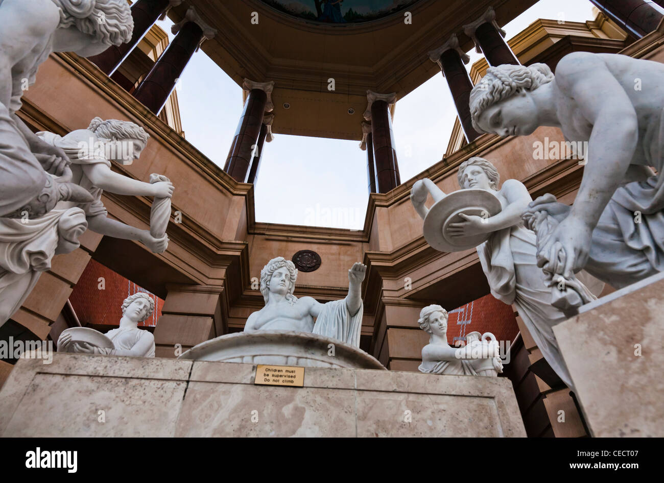 Classical statues at the Trafford Centre outside Barton Square, Manchester Stock Photo