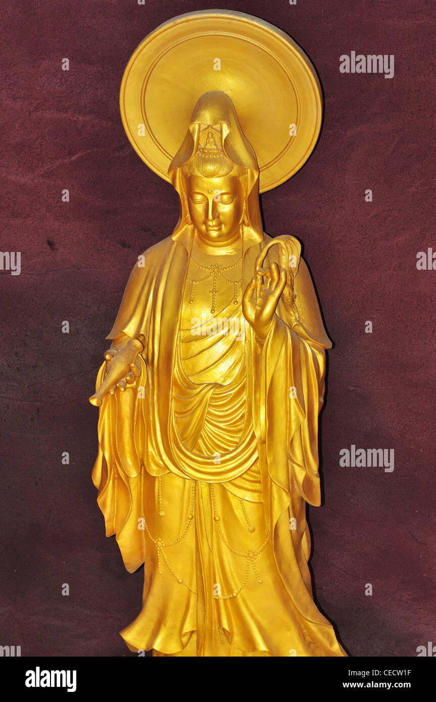 statue of Guanyin (Goddess of Mercy) in china. Stock Photo