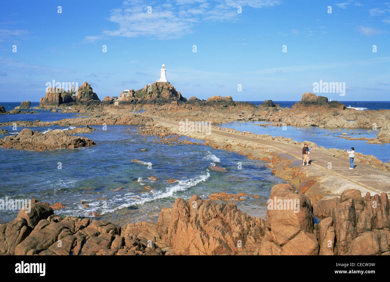 United Kingdom, Great Britain, Channel Islands, Jersey, La Corbiere  Lighthouse Stock Photo - Alamy