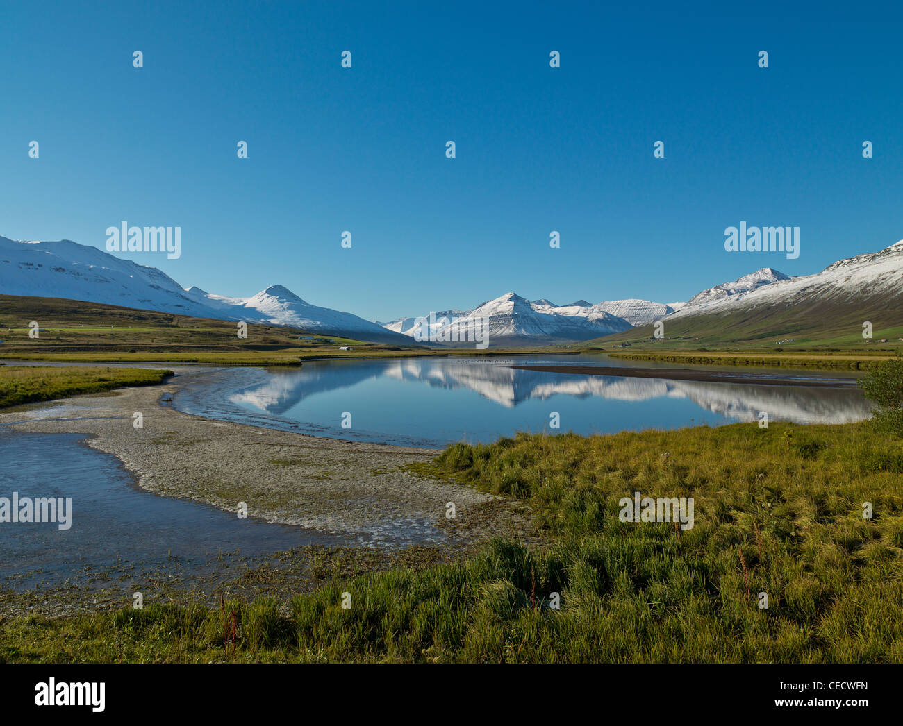 Scenic landscape, Dalvik, Northern Iceland Stock Photo