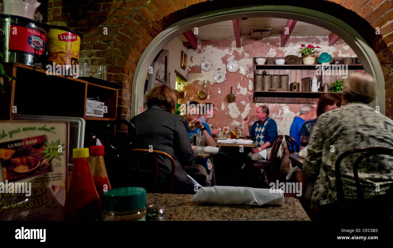 Restaurant in New Orleans French Quarter Stock Photo - Alamy