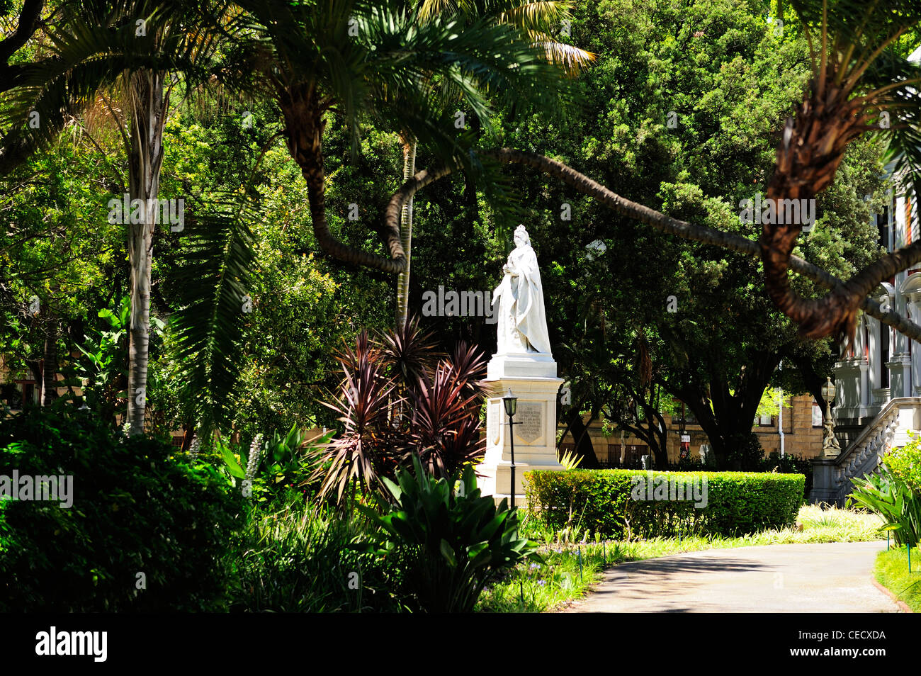 Statue of Queen Victoria in garden of Houses of Parliament, Cape Town