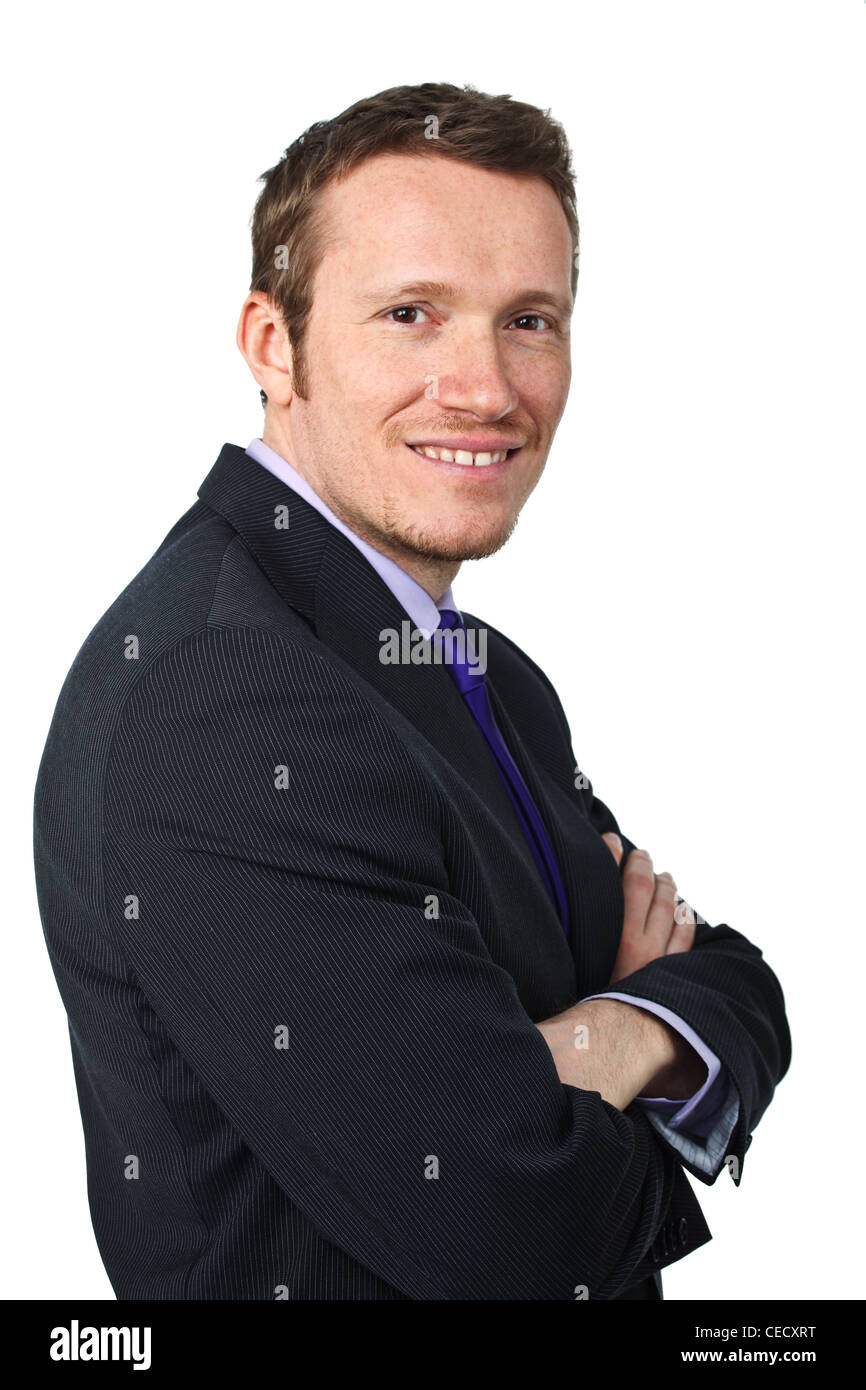 young businessman on white background Stock Photo