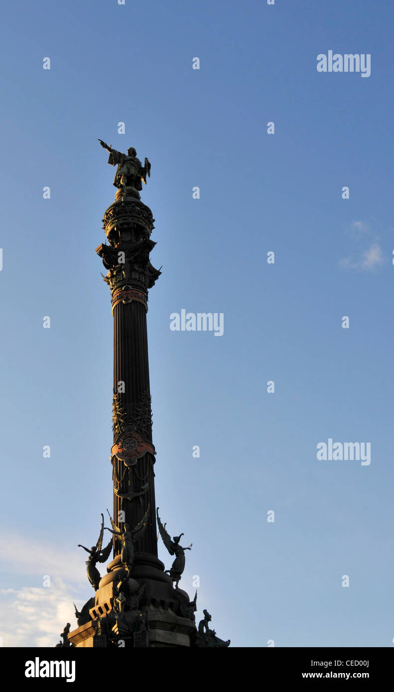 Columbus statue, Barcelona, Spain Stock Photo