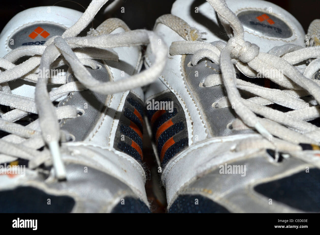 Old running shoes Stock Photo Alamy