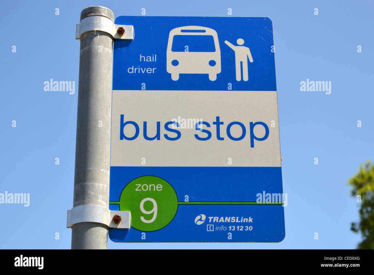Bus stop sign Stock Photo Alamy