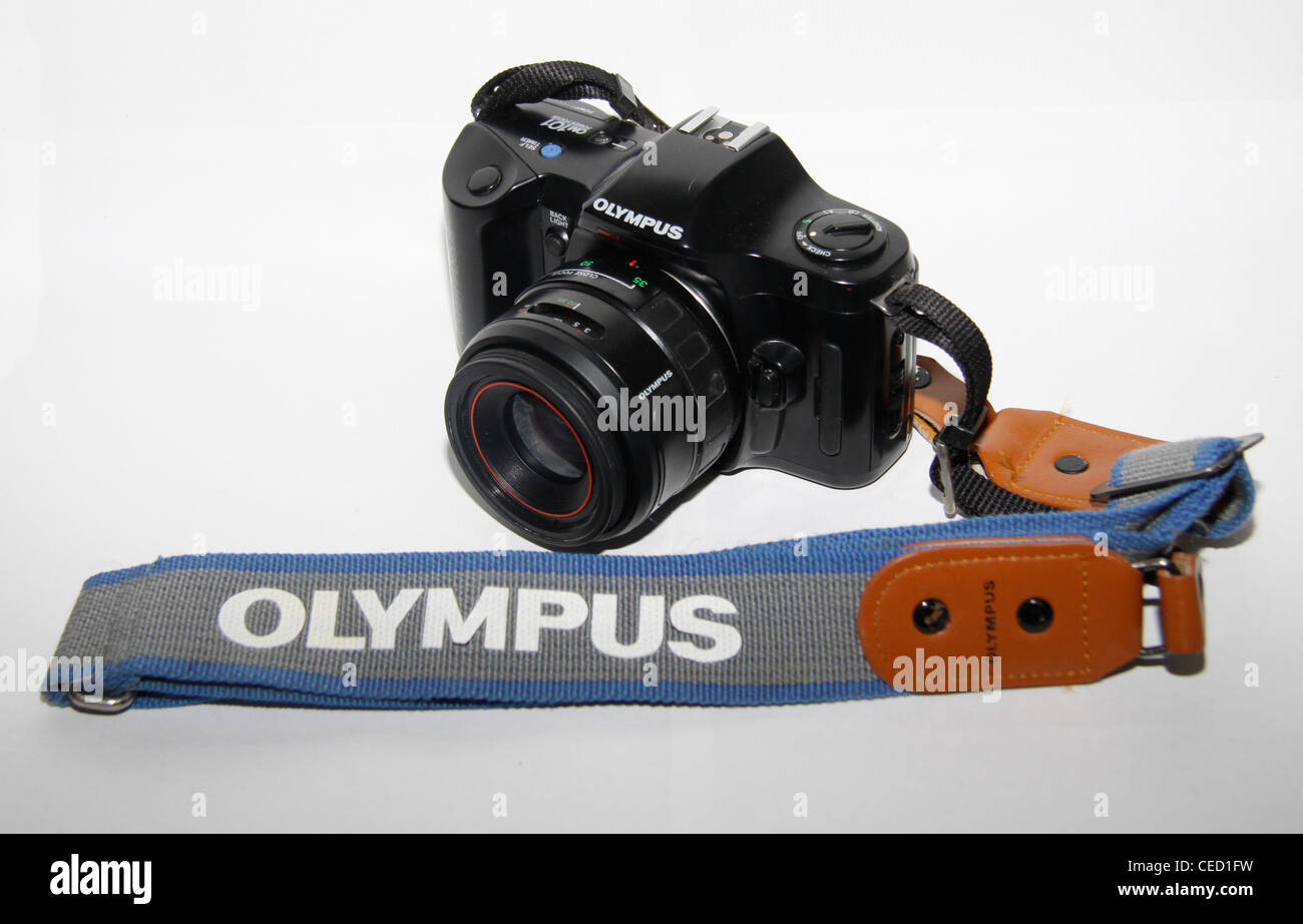film camera with lens dslr strap Stock Photo Alamy
