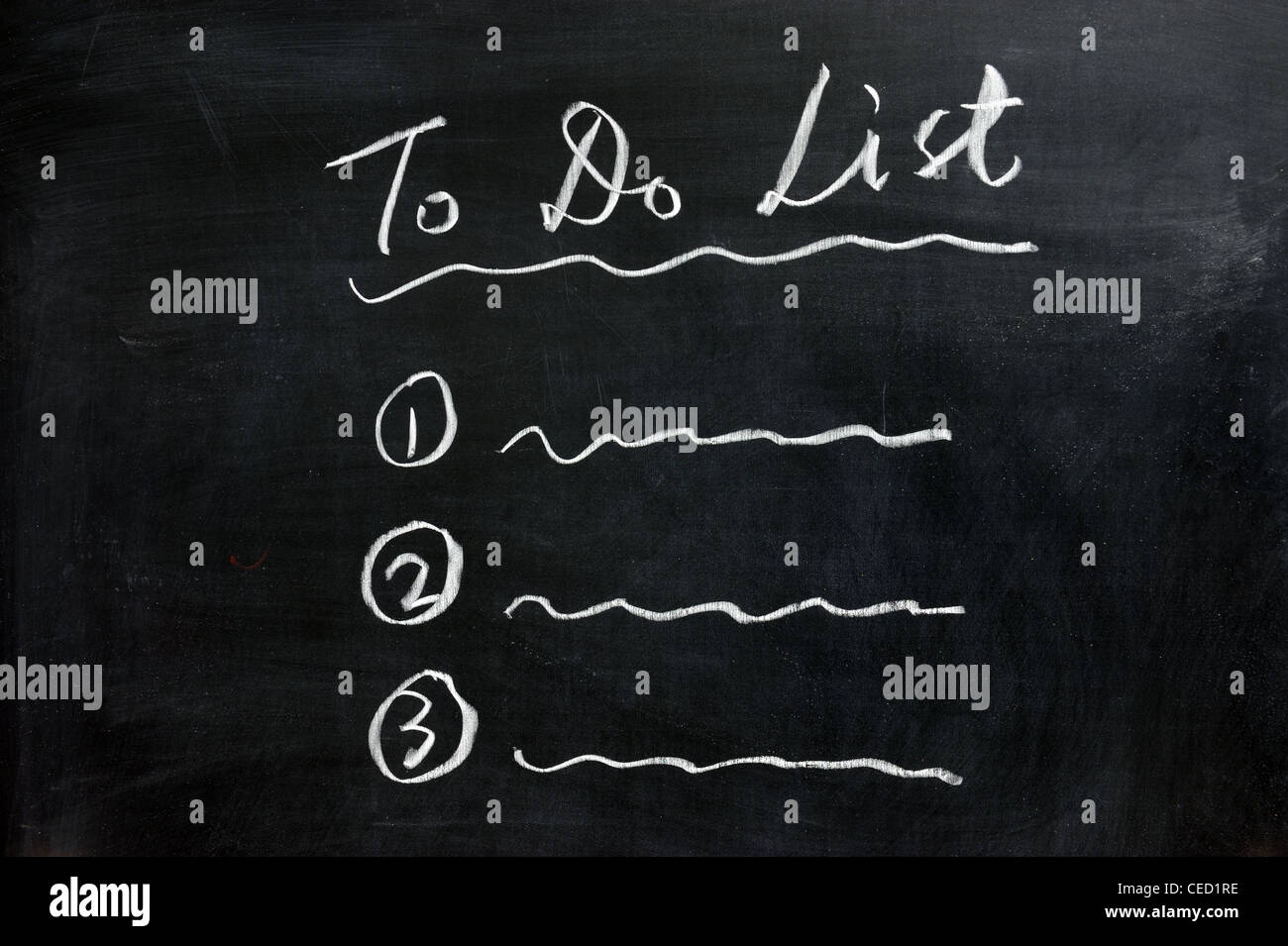 Chalkboard drawing - concept of To Do List Stock Photo