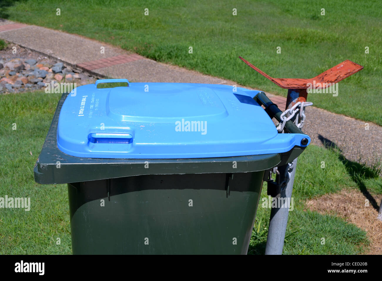Rubbish bin in public park sandstone point Queensland australia Stock Photo Alamy