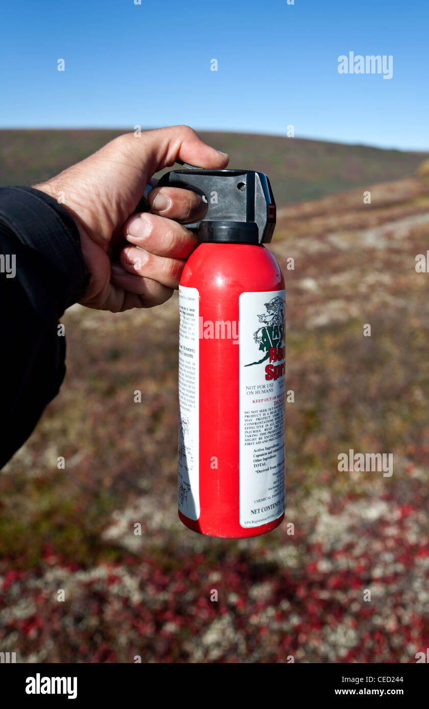 Bear spray. Alaska. USA Stock Photo