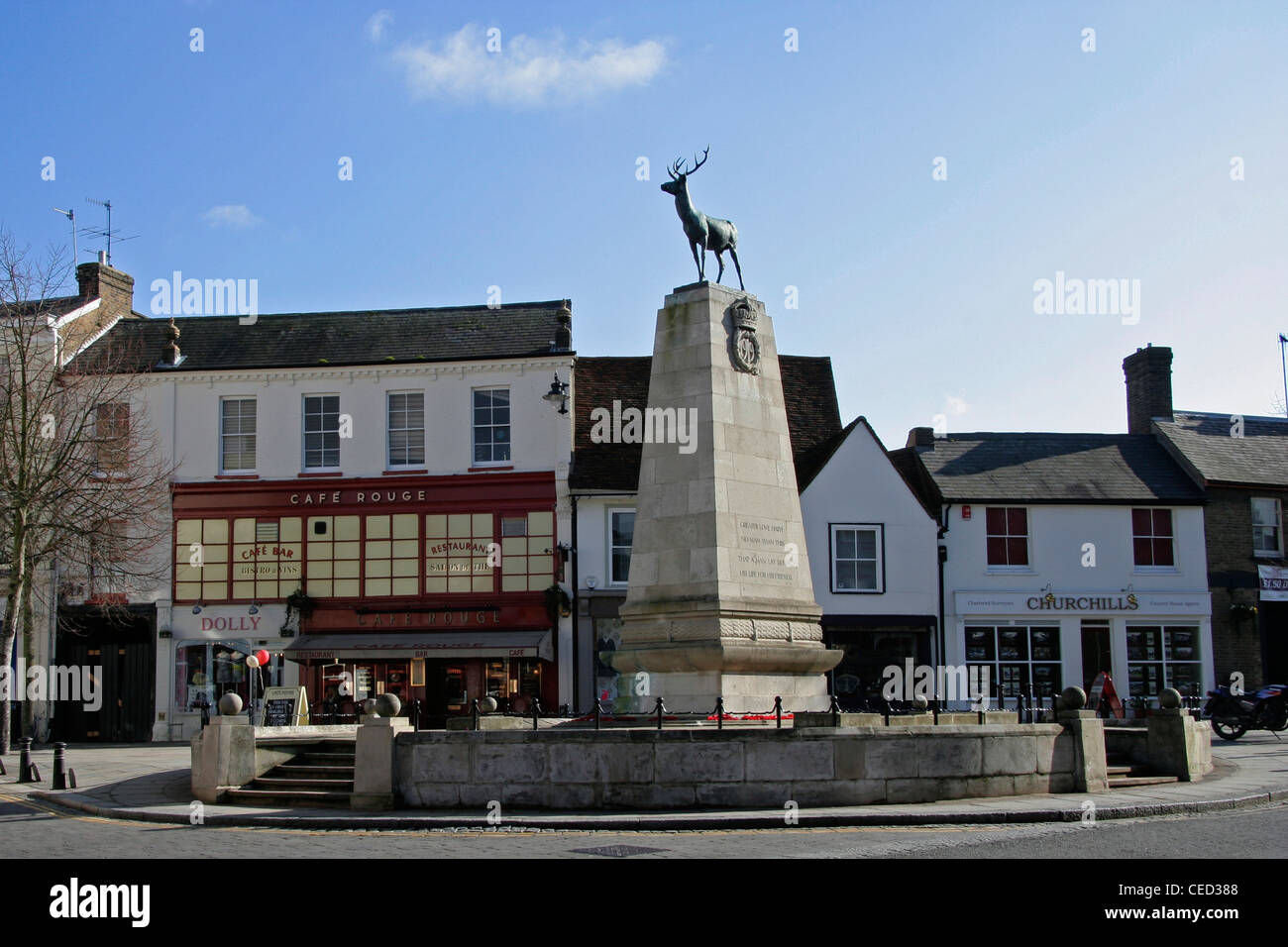 Hertford Town WW1 Memorial Parliament Square Stock Photo