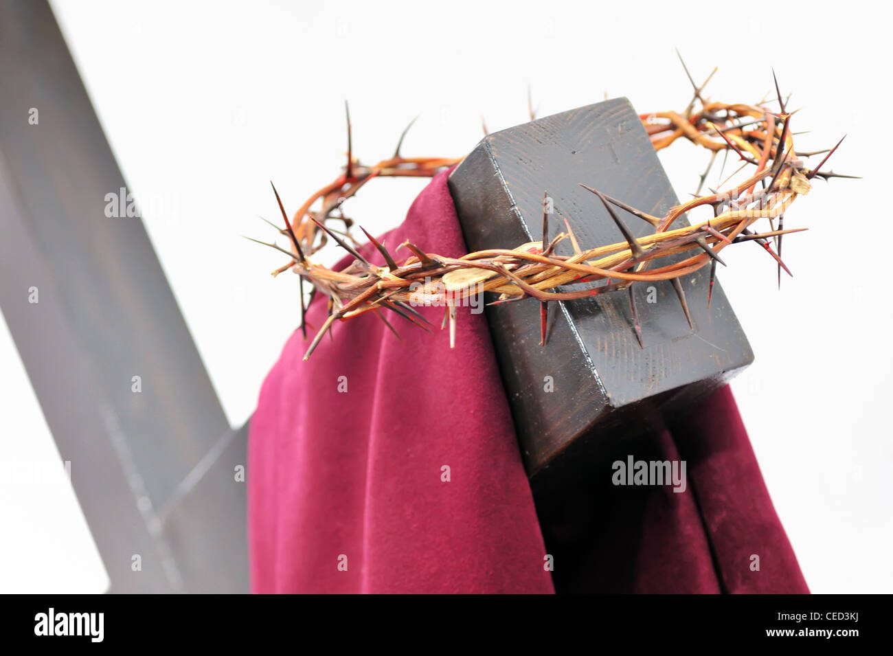 the crown of thorns and the cross Stock Photo - Alamy