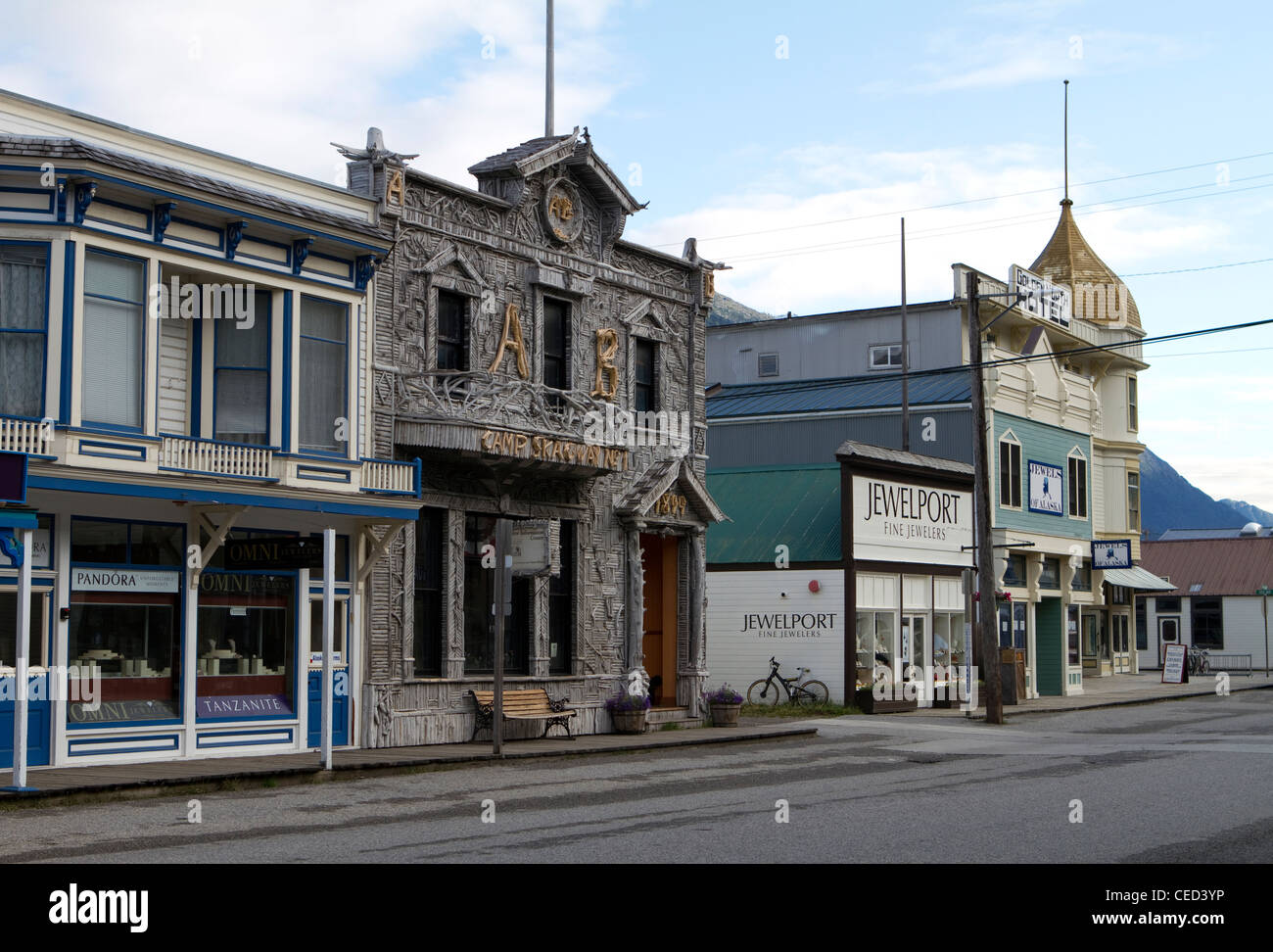 Arctic Brotherhood building in the historic town of Skagway, Alaska