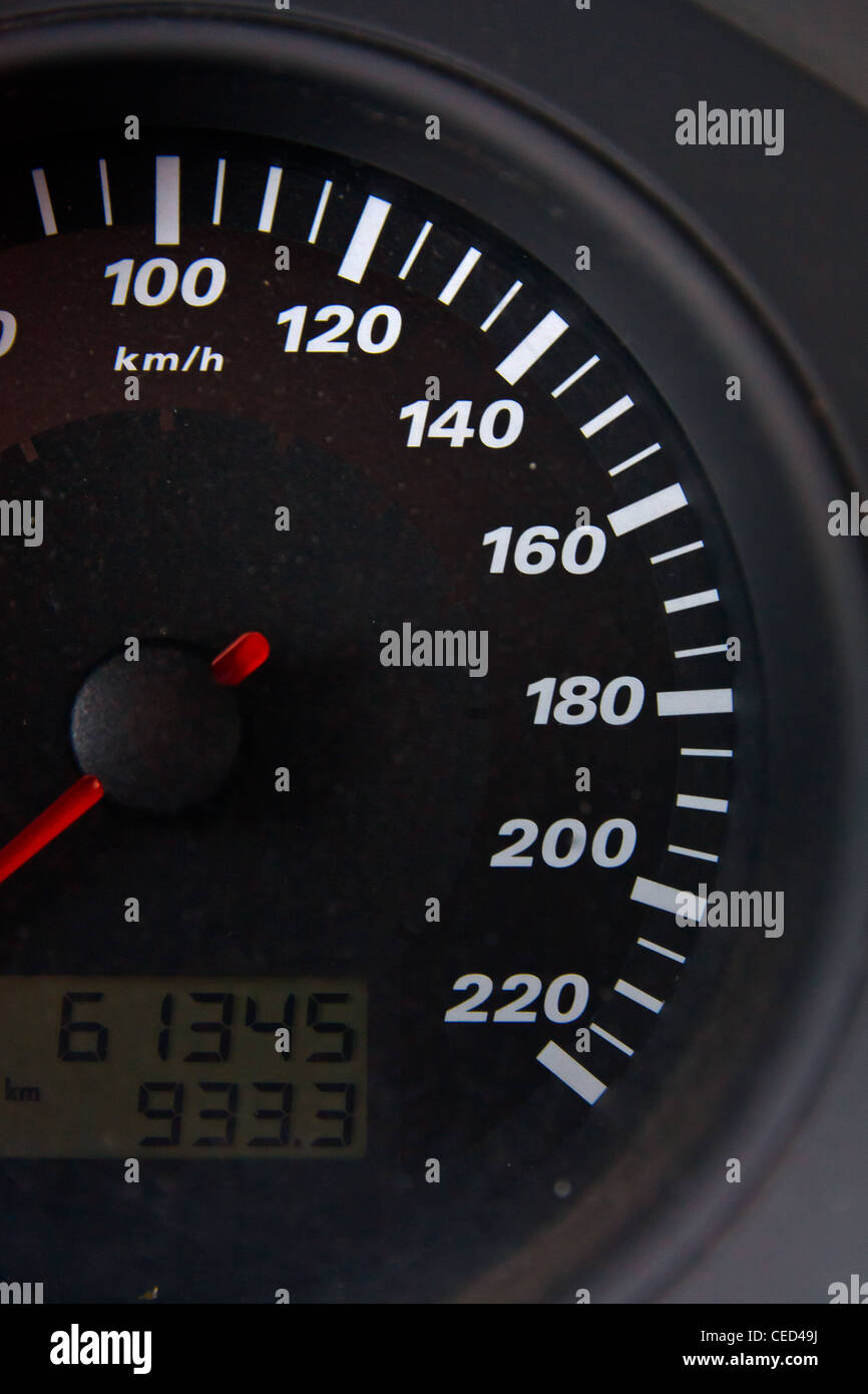 Car tachometer of a stopped car Stock Photo Alamy