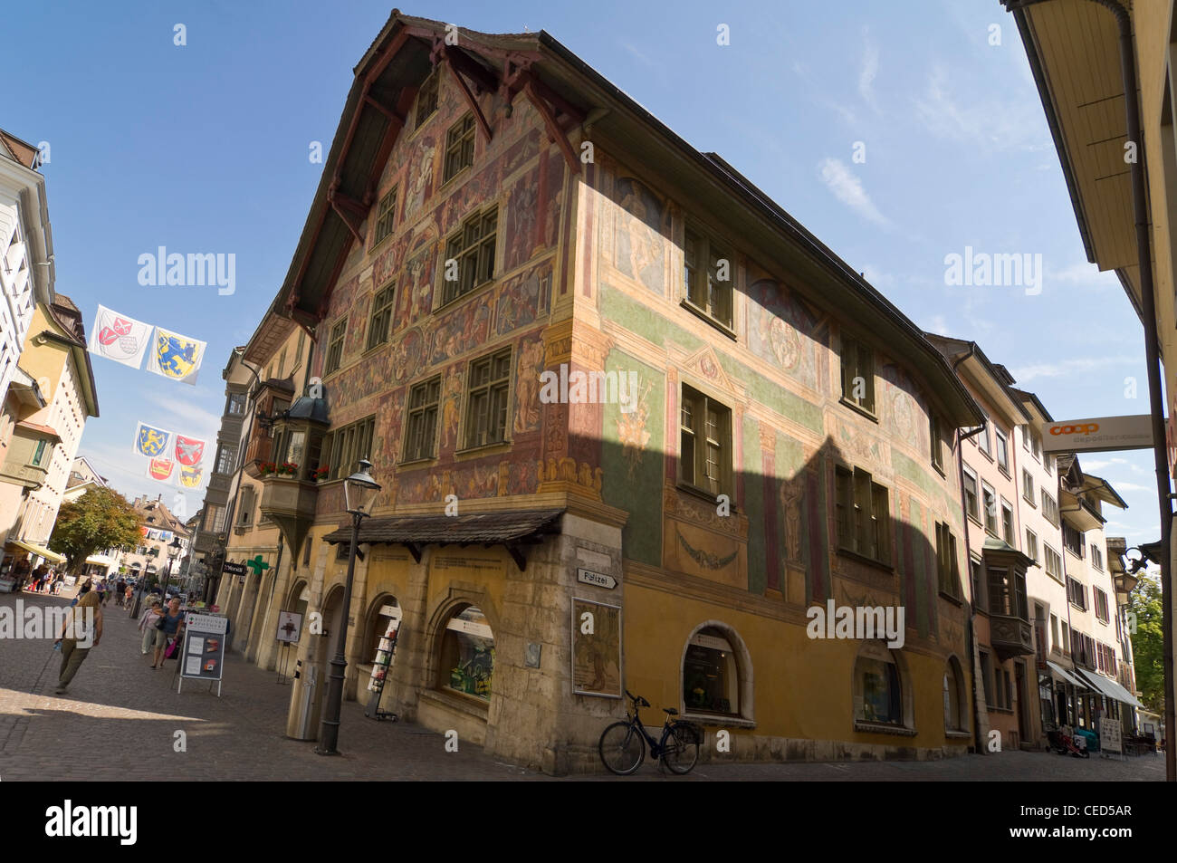 Horizontal Wide Angle Of Haus Zum Ritter At Vordergasse 65 A Stock Photo Alamy