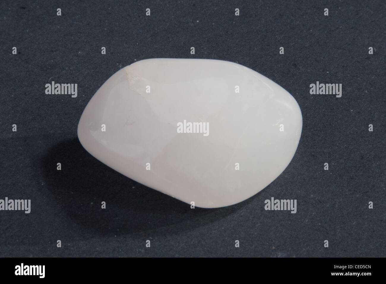 A white quartz healing crystal. Stock Photo