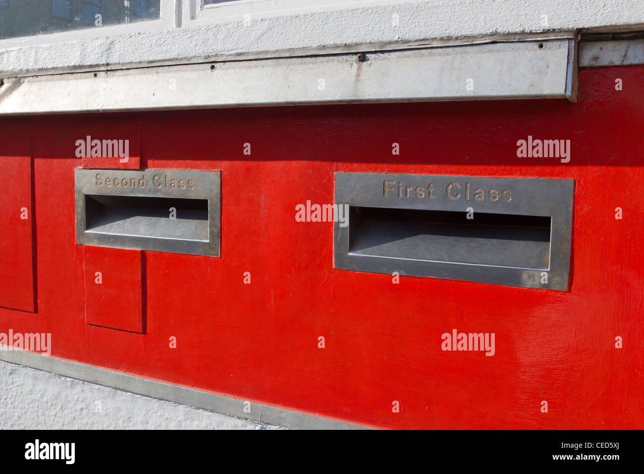 First Class and Second Class mail posting boxes, Penzance Sorting