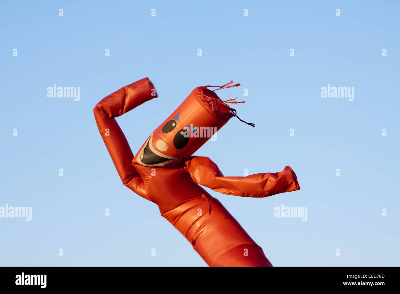 A Wacky Waving Inflatable Arm Flailing Tube Man. Stock Photo